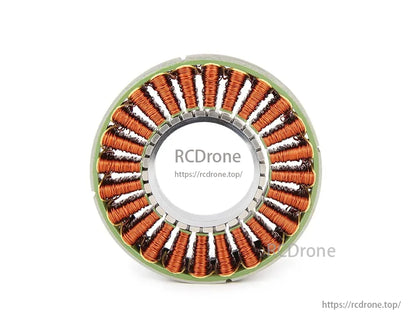 CubeMars RI100 KV105 frameless inrunner torque motor for robotic arms, cobots, and exoskeletons, featuring circular copper coils.