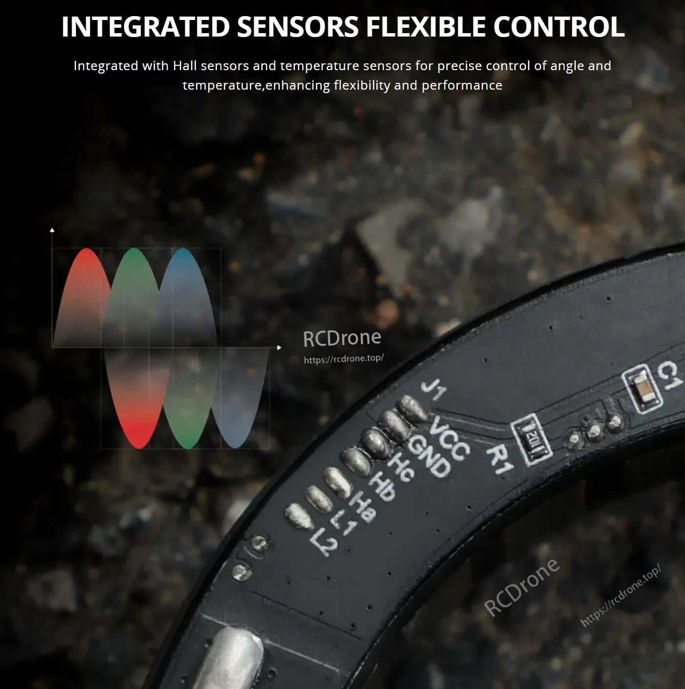 The CubeMars RI115 Torque Motor features Hall and temperature sensors for accurate angle and temperature control, improving flexibility.