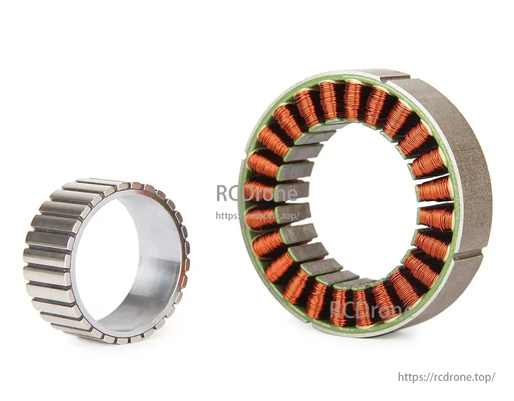 CubeMars RI60 KV120 Frameless Inrunner Torque Motor: 0.57Nm, 120KV, 48V BLDC motor for cobot and exoskeleton use.