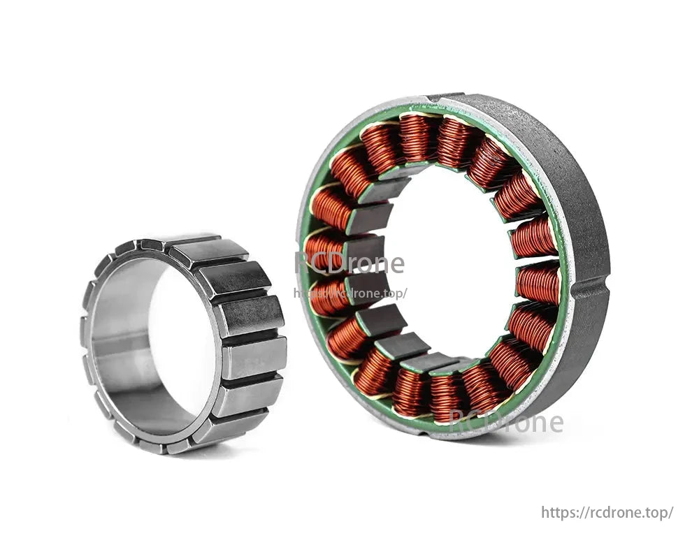 CubeMars RI80 V2.0 KV75 frameless inrunner torque motor for cobot arms and exoskeletons delivers 1.45Nm torque at 48V.