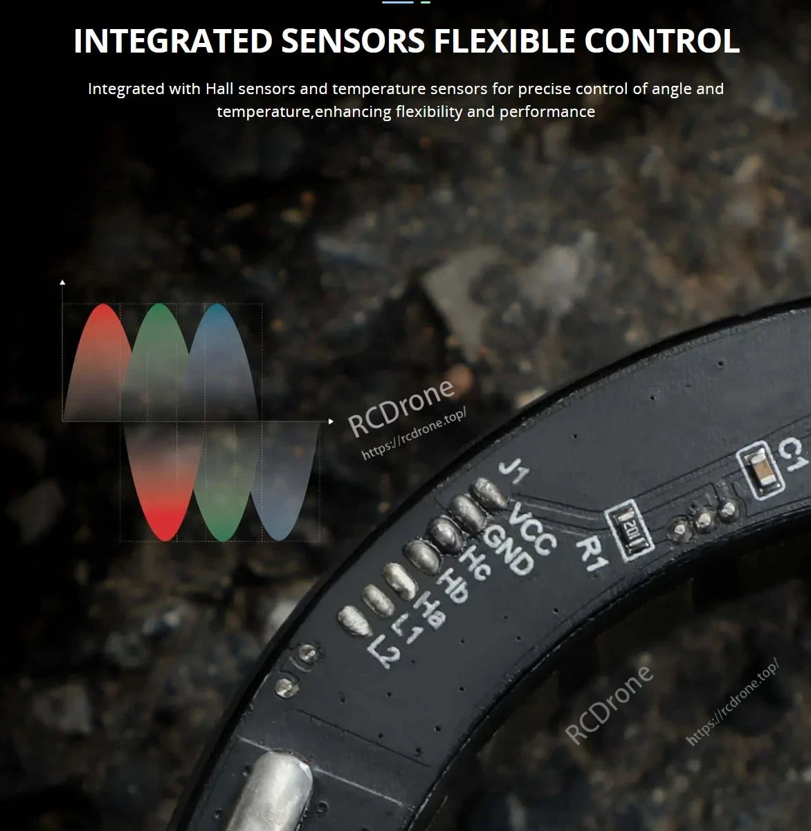 The CubeMars RI85 Torque Motor features Hall and temperature sensors for accurate angle and temperature control, improving flexibility.