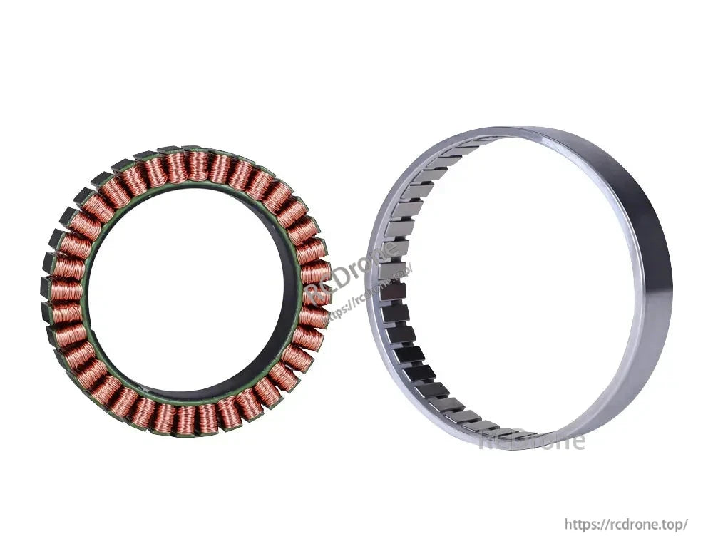 CubeMars RO100 KV55 Frameless Outrunner Torque Motor 48V 4Nm Rated Torque With Hall & Temp Sensors for Cobot Arm & Robotics