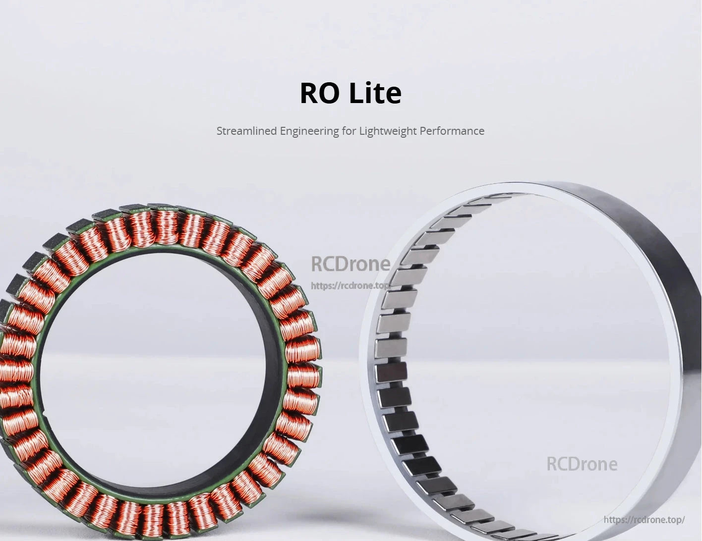 CubeMars RO100 Motor, RO Lite: Streamlined engineering for lightweight performance in motor design.