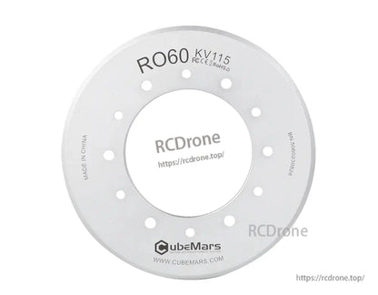 CubeMars RO60 KV115 Frameless Outrunner Torque Motor 48V 0.8Nm Hall & Temp Sensors for Cobot Arm, Robotics