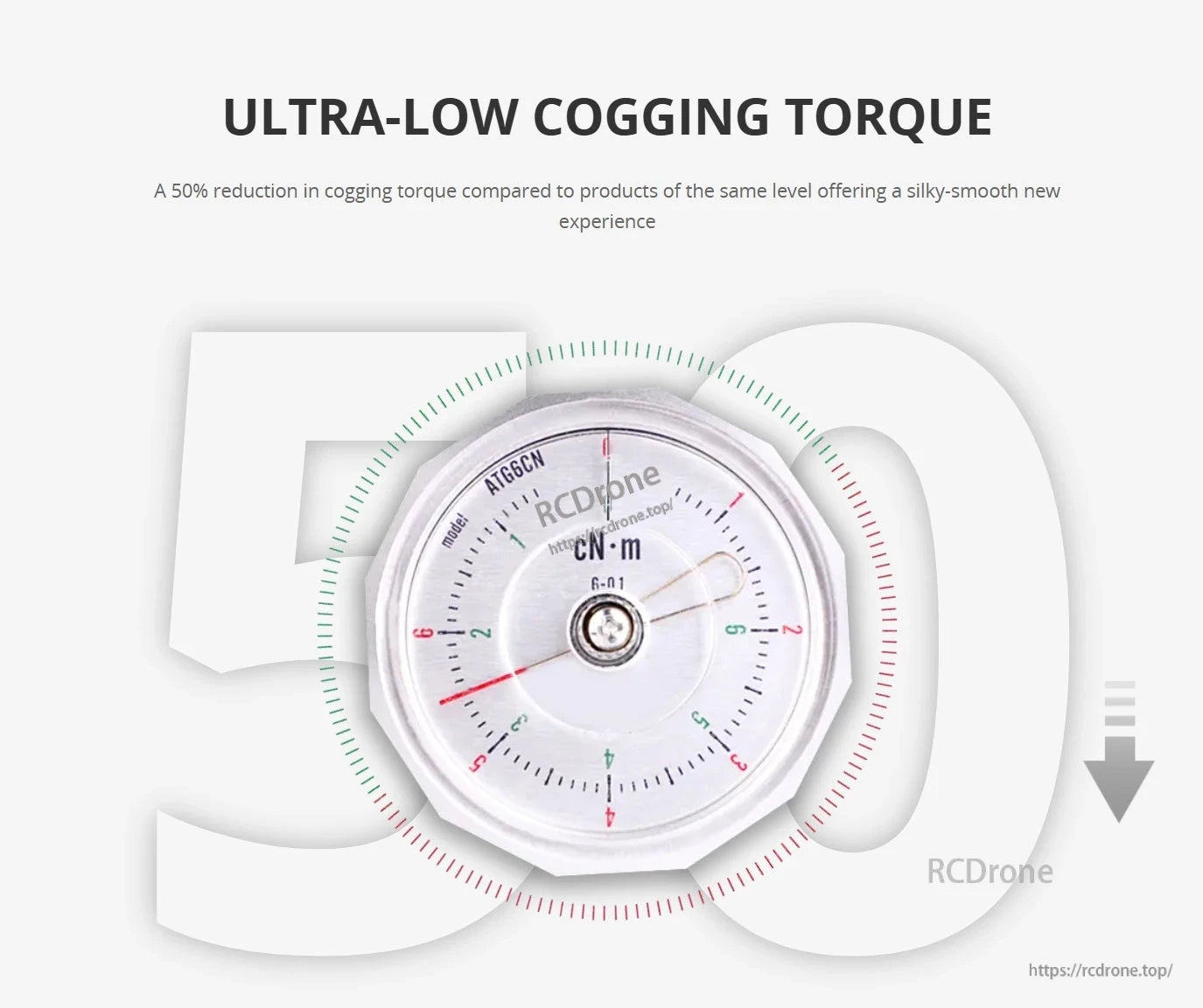 CubeMars RO60 Motor, Ultra-low cogging torque motor reduces torque by 50%, providing smooth operation for improved performance.