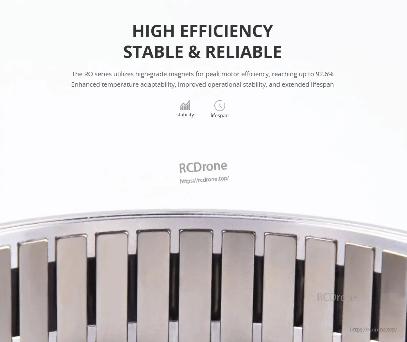 The CubeMars RO80 Motor delivers high efficiency, stability, and reliability with premium magnets for peak performance and extended lifespan.