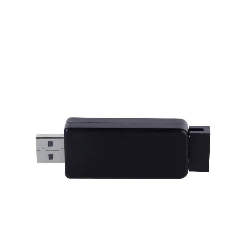 R-LINK V3.0 USB-to-serial adapter, plain rear housing view showing USB-A plug and connector end