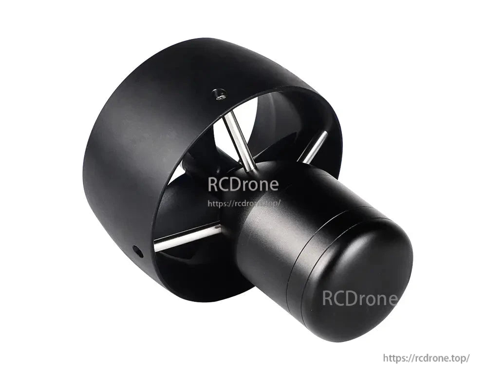 The CubeMars SW12 underwater thruster operates at 48V and 520W, delivering at least 12kgf of thrust. It is built from aluminum alloy, features a custom drag cone design, and functions at depths up to 30 meters.