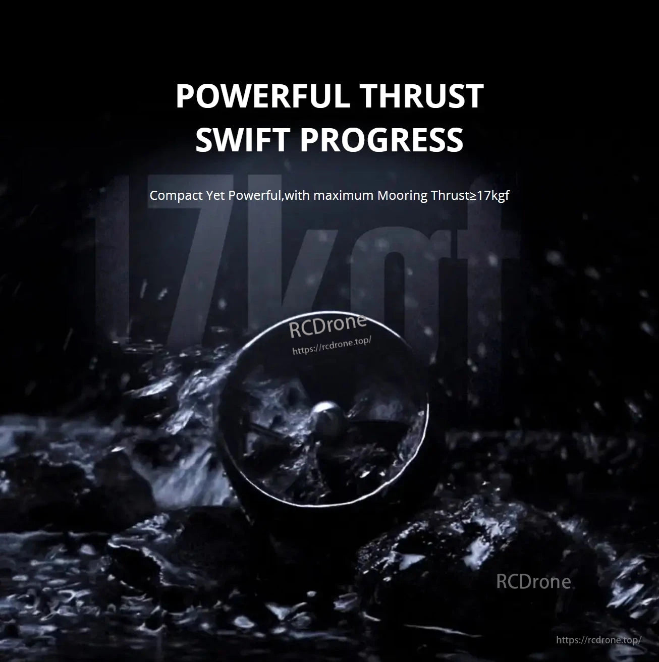 The CubeMars SW17 underwater thruster delivers strong, efficient propulsion with a compact design and ≥17kgf thrust, perfect for underwater tasks.