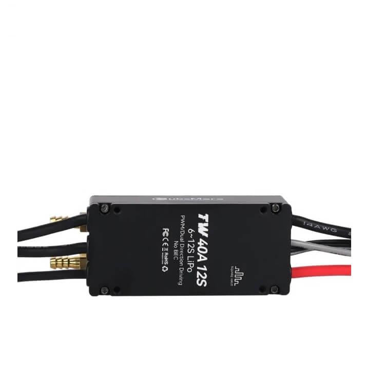 CubeMars TW-40A-12S electronic speed controller (ESC) top label view with 6–12S LiPo marking