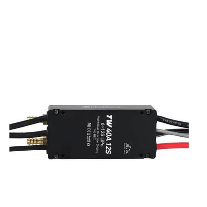 CubeMars TW-40A-12S electronic speed controller (ESC) top label view with 6–12S LiPo marking