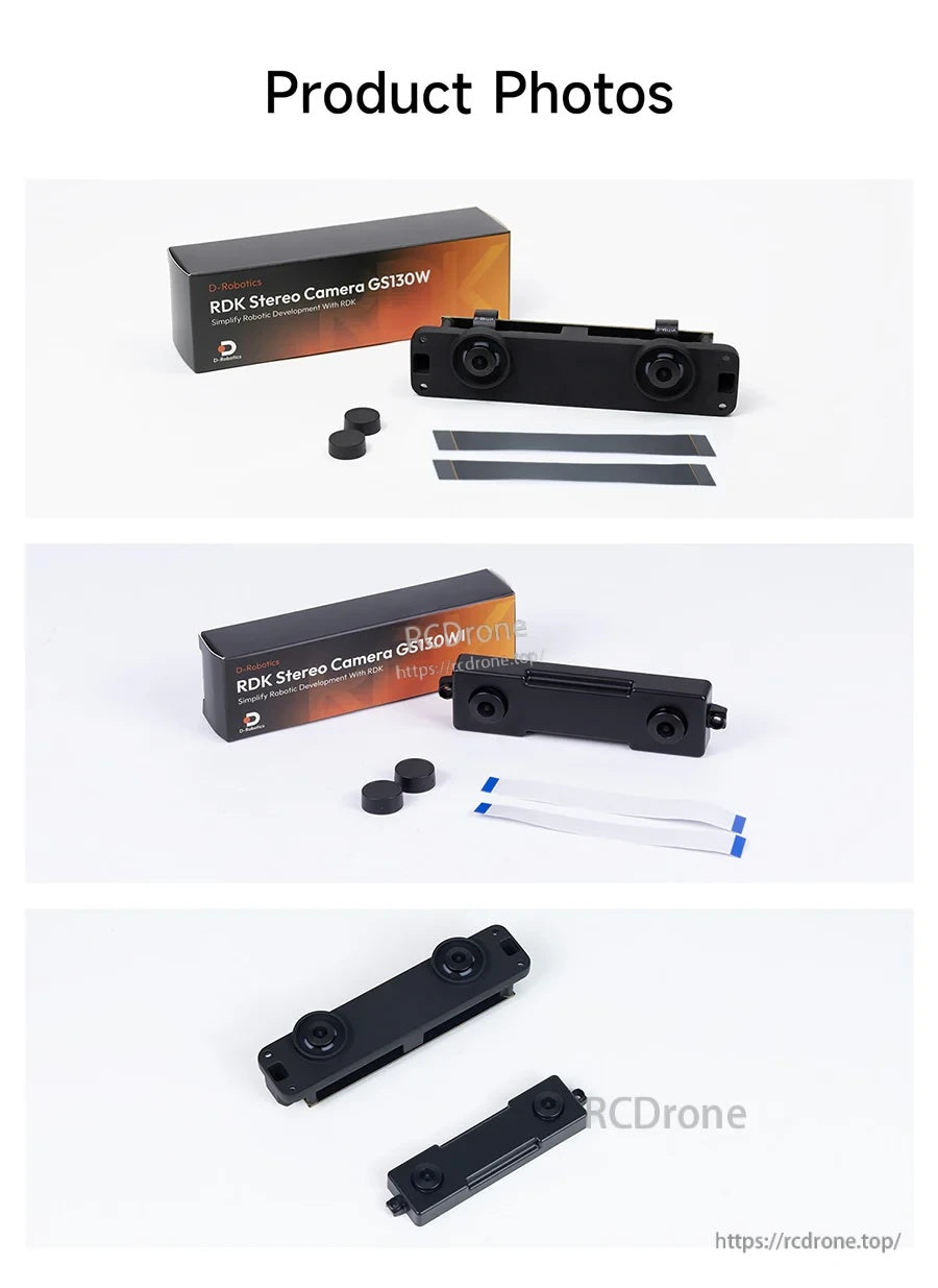 D-Robotics RDK GS130W/GS130WI binocular stereo global shutter camera module product photos and accessories