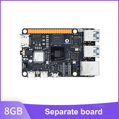 D-Robotics RDK X5 robot developer board (8GB) with GPIO header, dual USB 3.0 ports, and Ethernet jack