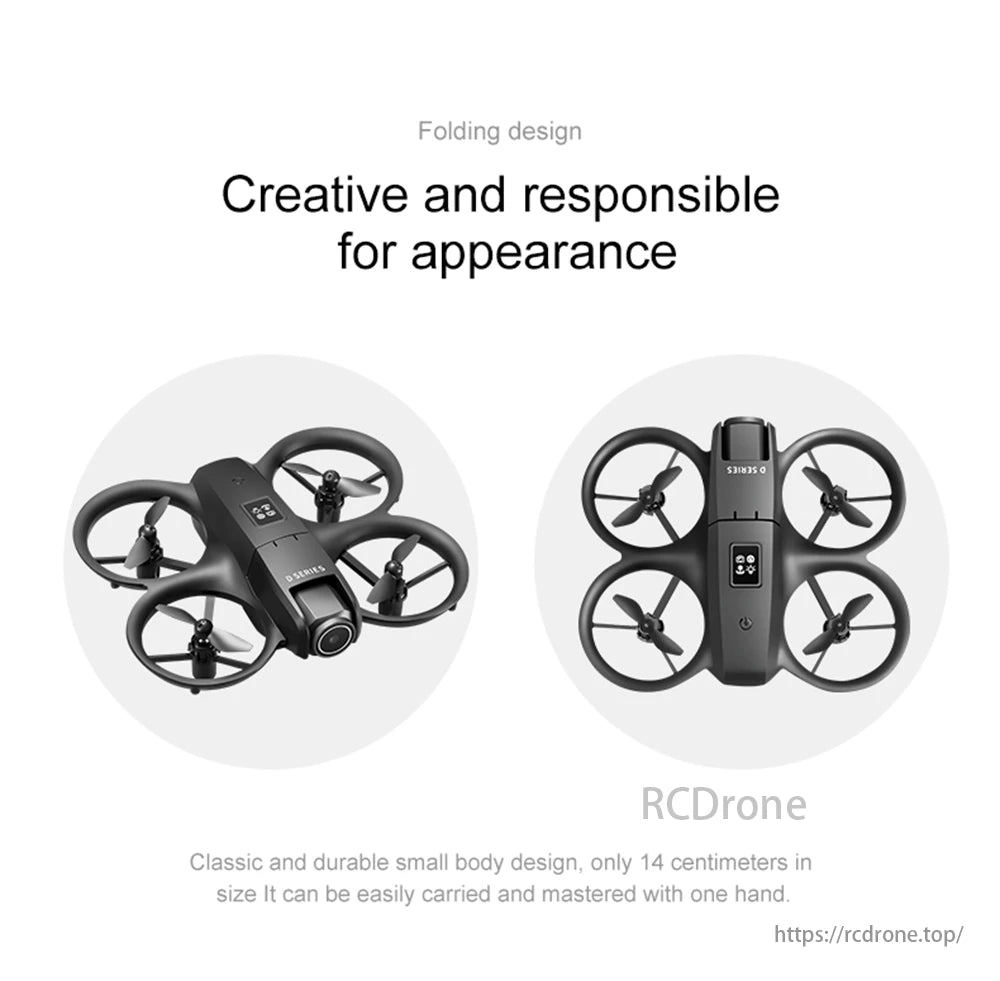 D16 Mini Drone, Folding design, classic and durable, small 14 cm size, creative appearance.