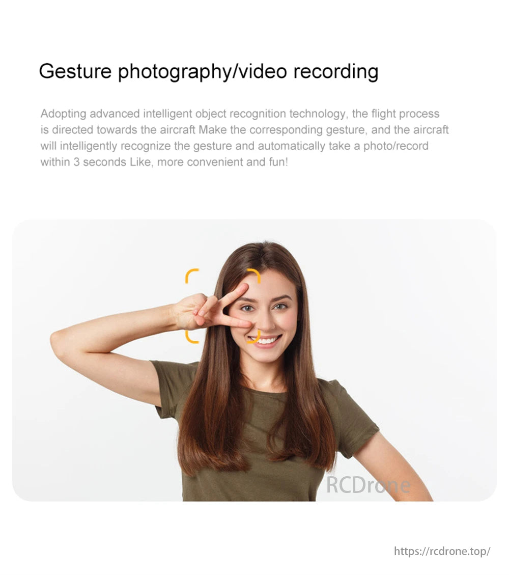 D16 Mini Drone, Gesture control uses advanced tech for easy and fun photo/video capture within 3 seconds.