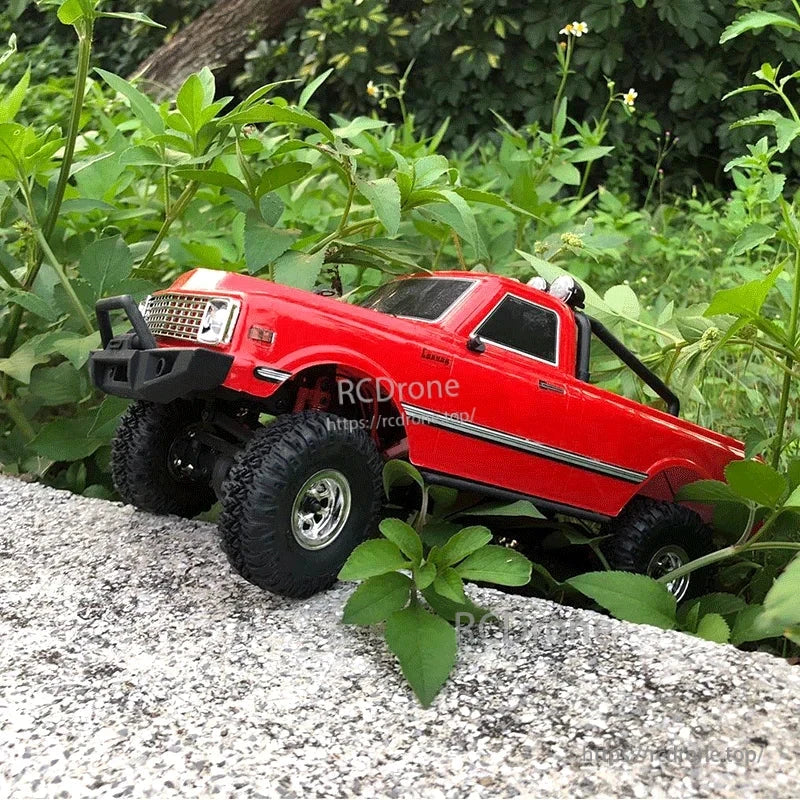 D1RC 1/18 2.4G Mini Off‑Road Rock Crawler RC Car, Waterproof ESC/RX, 7.4V 600mAh LiPo, 3‑Wire Servo, 4WD Ladder‑Frame