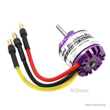 D2830 28 × 30 mm Brushless Motor, Brushless motor for RC multicopters, sized 28x30 mm with a 3.17 mm shaft.