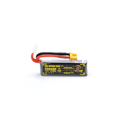 DAI WONG GAU 7.4V 2S 550mAh 150C LiPo Battery with XT30 connector, front label view