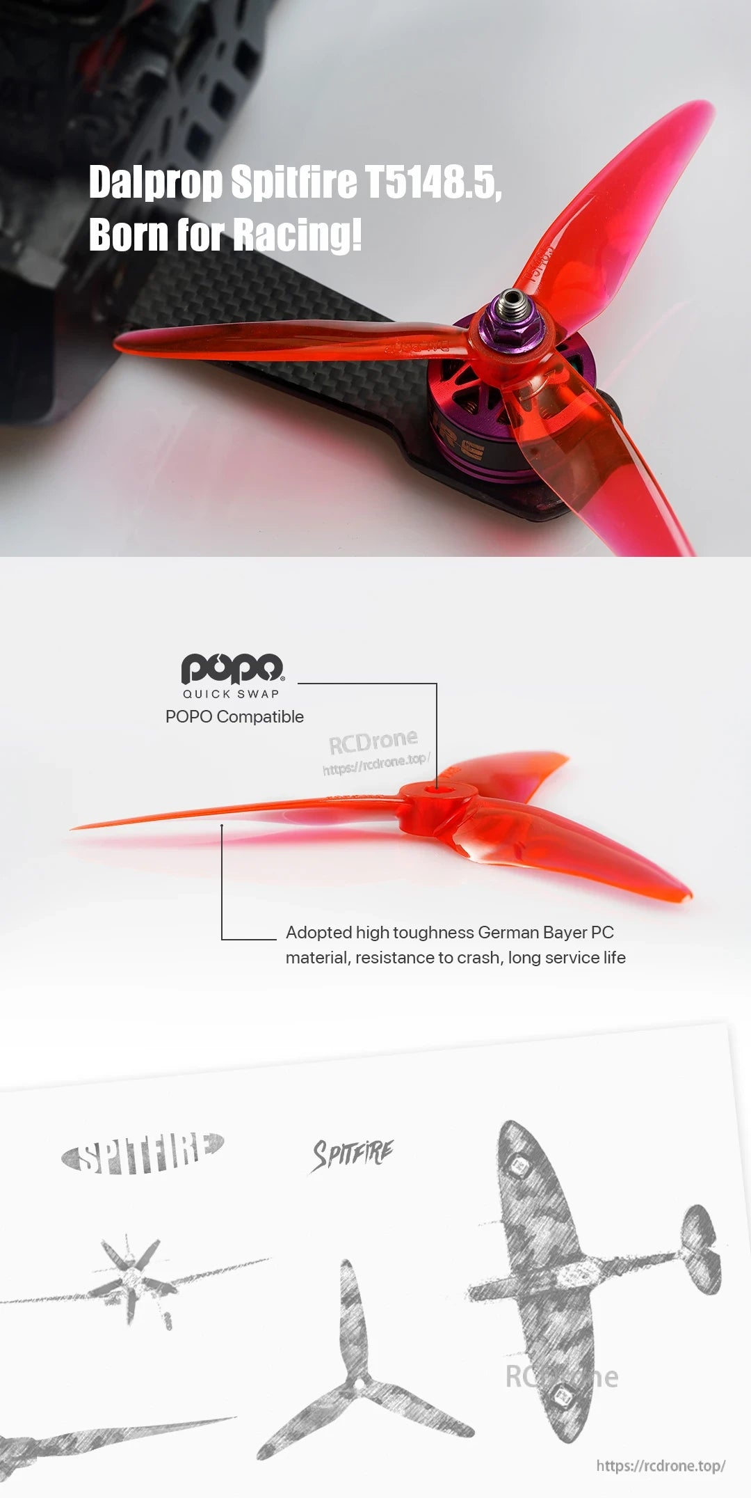 DALPROP SplitFire T5148.5 Racing Props