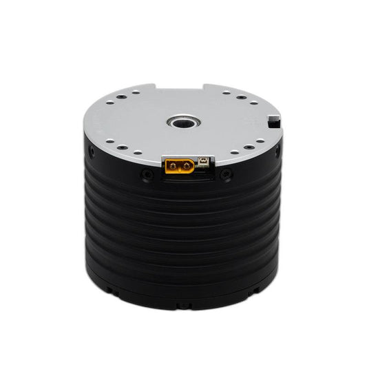 DAMIAO DM-J10422P-2EC 48V gear motor top view with power and signal connectors on housing