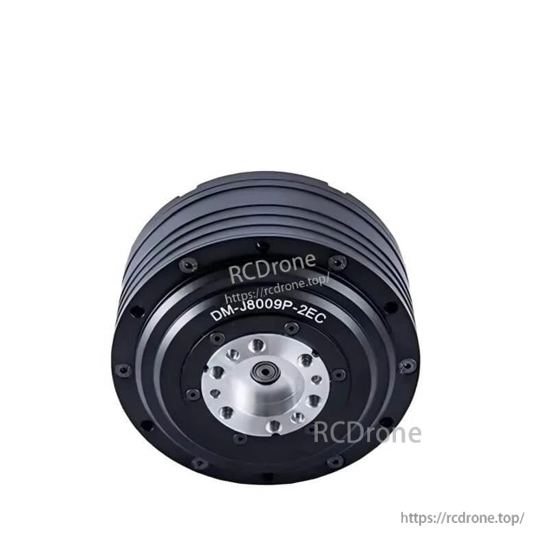 DAMIAO DM-J8009P-2EC Robot Motor, DAMIAO DM-J8009P-2EC motor: 24V, 20N·m torque, 9:1 ratio, CAN interface, dual encoders, 98mm outer diameter, 100rpm speed.
