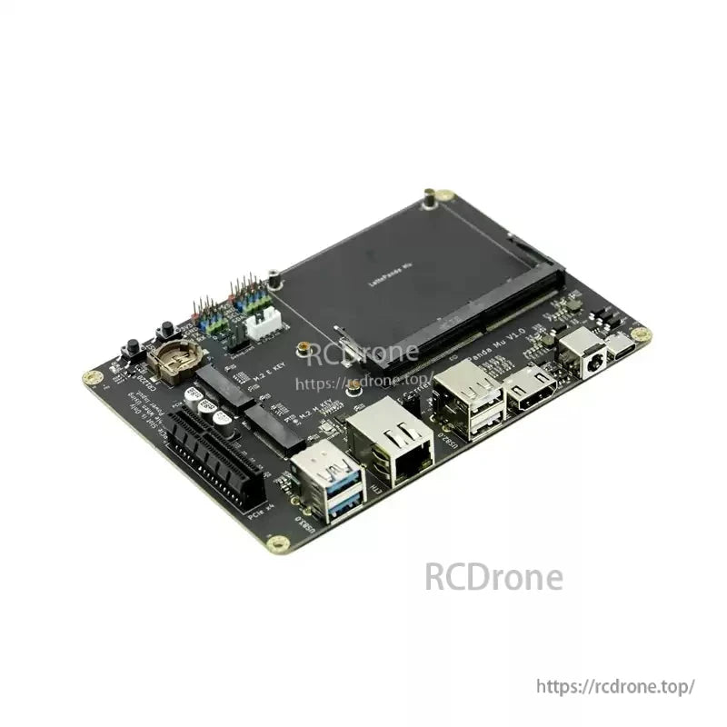 The LattePanda Mu Kit x86 module features 64GB eMMC storage and multiple ports for versatile connectivity.