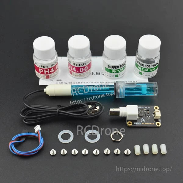 DFRobot SEN0161-V2 pH Sensor, The Signal Conversion Board and pH Probe are designed for microcontroller compatibility, featuring stable analog output, simple calibration, and lab-grade detection range.