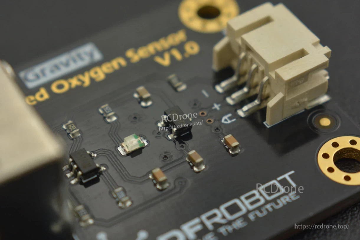 DFRobot SEN0237 DO Sensor, Package contains various components including a galvanic dissolved oxygen probe, signal converter board, and other accessories.