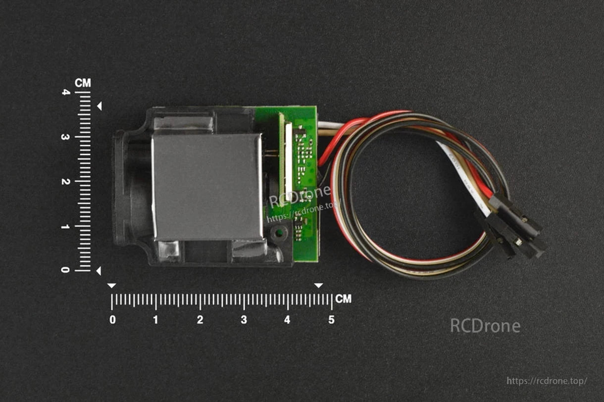 DFRobot SEN0366 Infrared Laser Distance Sensor, Infrared laser distance sensor for indoor/outdoor use, accurate to ±1mm, with UART interface and operating voltage of 3.3-5V.