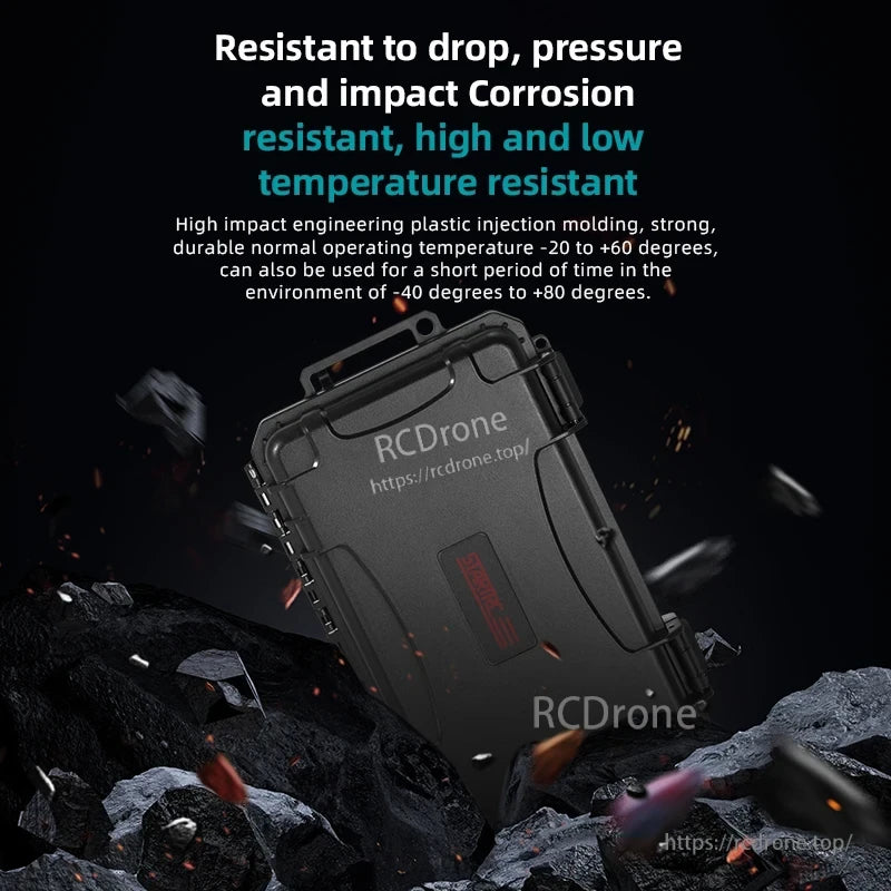 DJI Action 5 Pro Waterproof Case, Durable, waterproof case resists drops, pressure, impact, corrosion, and extreme temperatures from -40°C to +80°C.