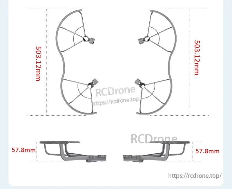 DJI Air 3 Landing Gear, Accessories for DJI Air 3 drone, including foldable landing gear and propeller guard.