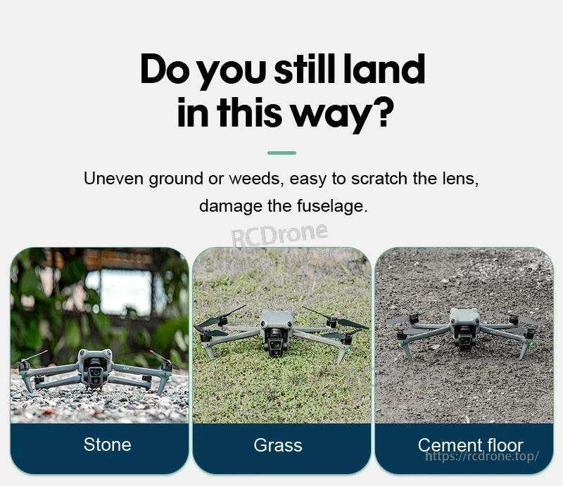 DJI Air 3 Landing Gear, Protect drone from scratches on uneven surfaces.