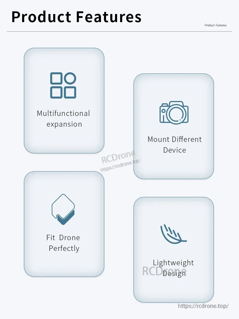 DJI Air 3 Mount Holder, Multifunctional expansion, mount different devices, fits drone perfectly, lightweight design.