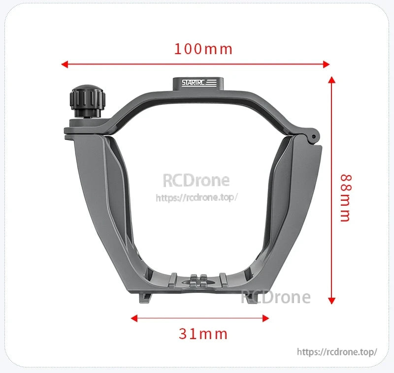DJI Air 3 Mount Holder, Multifunctional Mount Holder for DJI Air 3 allows carrying various accessories via 1/4 threaded interface and dual cold shoes.