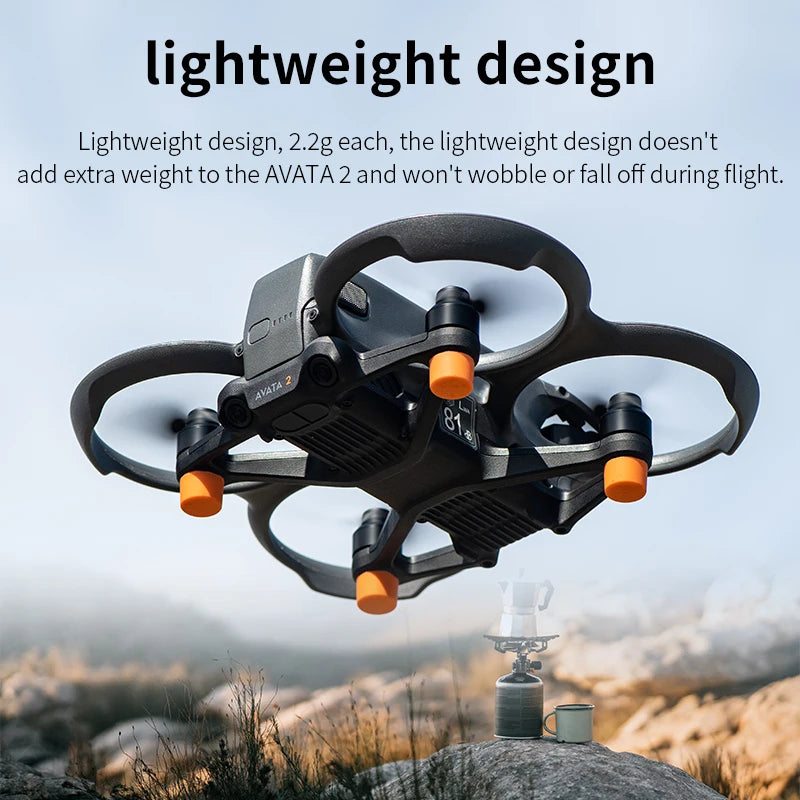 DJI Avata 2 Foot Pads, Lightweight foot pads, 2.2g each, secure fit for AVATA 2 drone flight.