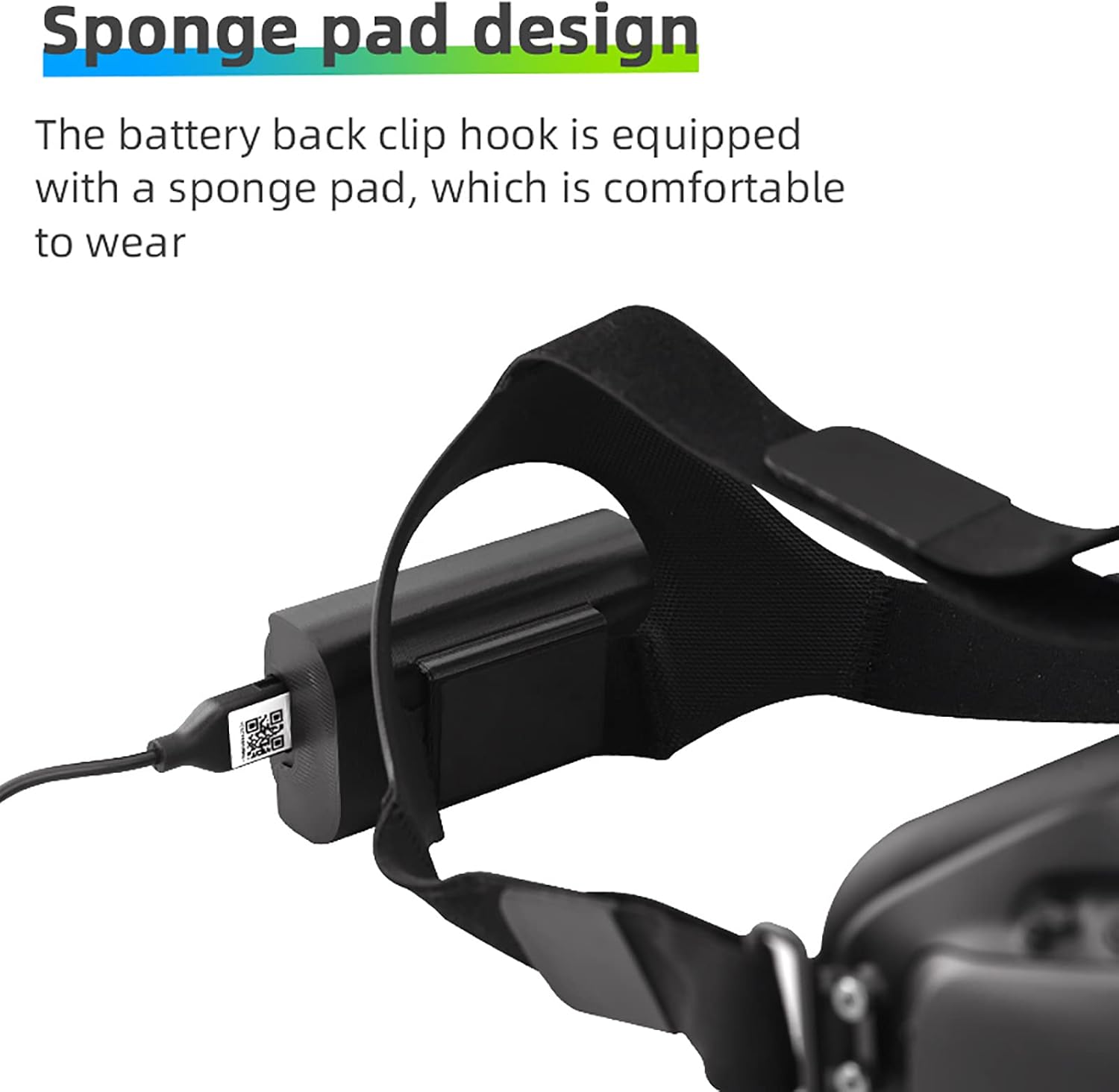 DJI FPV Goggles Battery Holder has a sponge pad design for added comfort.