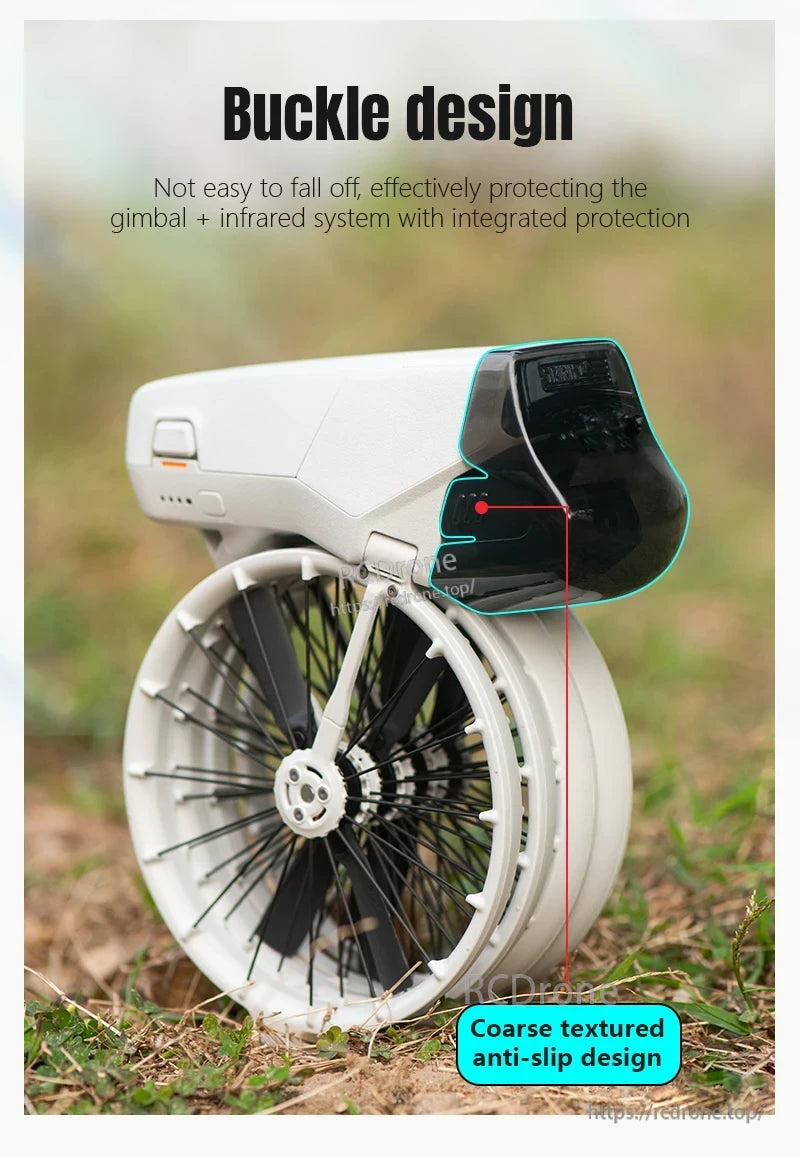 DJI Flip Gimbal Cover, Buckle design safeguards gimbal and infrared system, featuring anti-slip texture for enhanced protection and stability during drone operations.