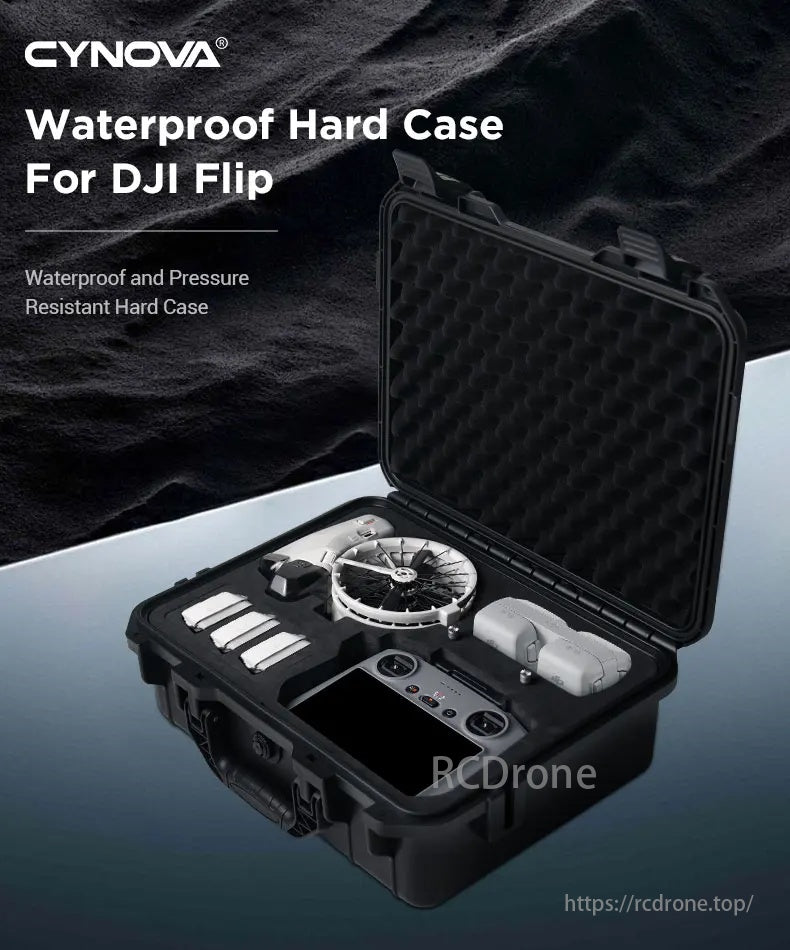 DJI Flip Waterproof Case, CYNNOVA Waterproof Hard Case for DJI Flip, waterproof and pressure-resistant.