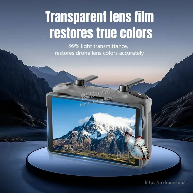 DJI Mavic 4 Pro Screen Protector, Transparent lens film with 99% light transmittance accurately restores true colors for drone lenses.