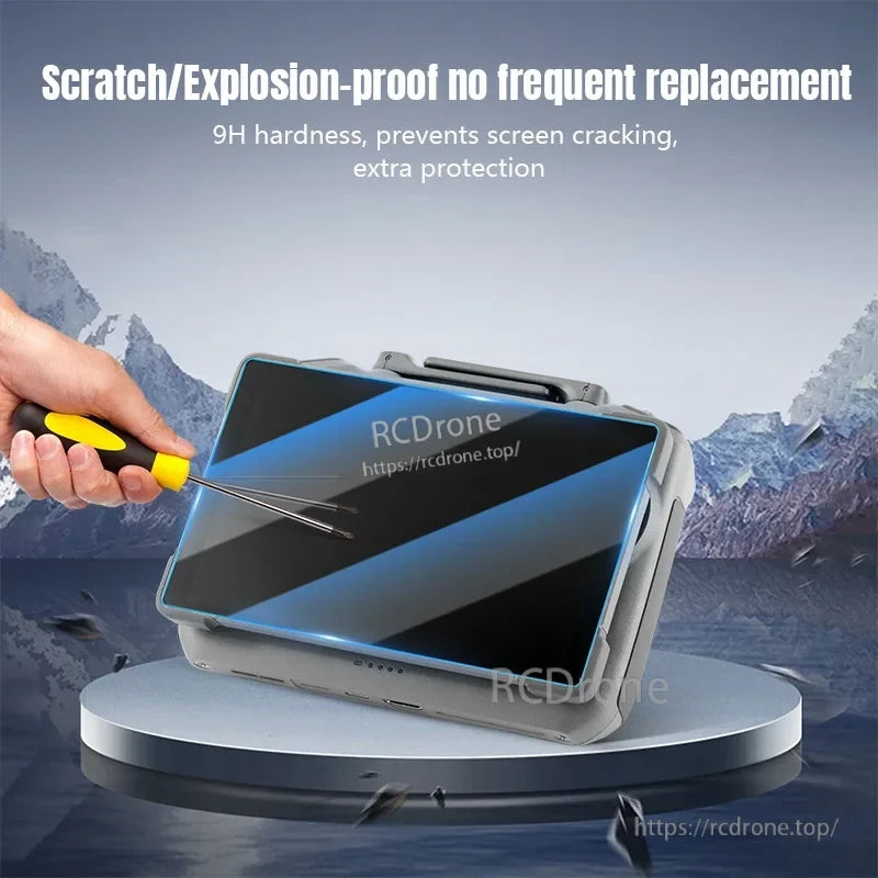 DJI Mavic 4 Pro Screen Protector, 9H hardness scratch/explosion-proof screen protector prevents cracking, offers durable protection, reducing need for frequent replacements.