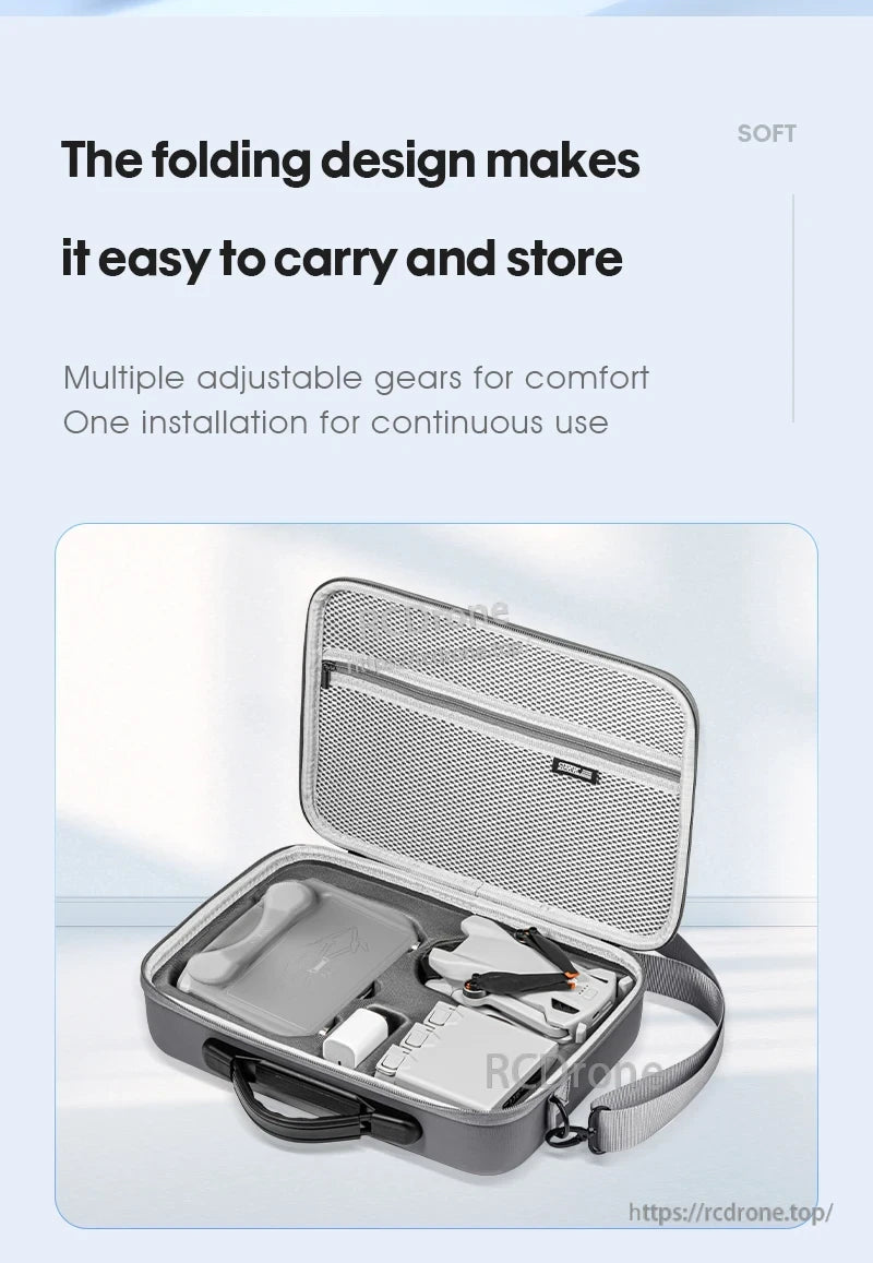 DJI Mini 4 Joystick Protector, Compact folding design for portability; adjustable gears improve comfort; one-time installation enables long-term, continuous use. (16 words)