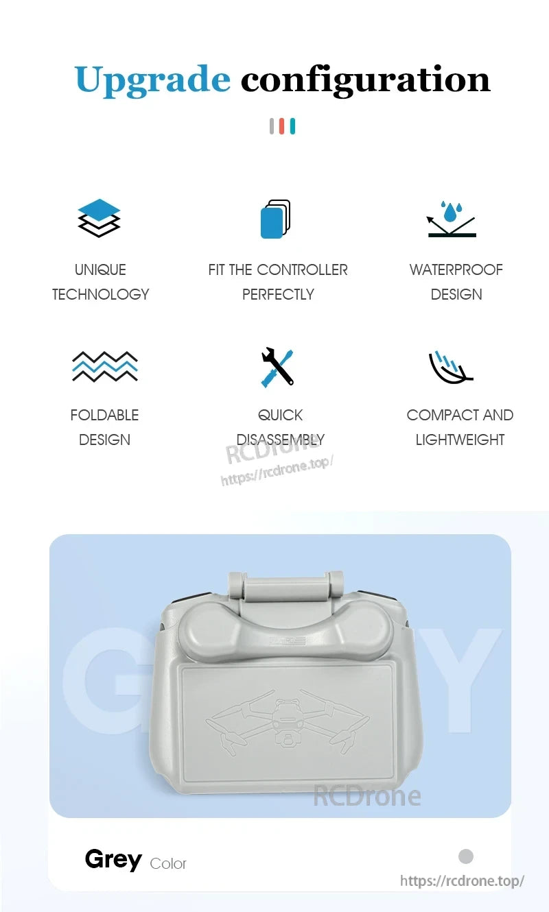DJI Mini 4 Joystick Protector, Upgraded drone: waterproof, foldable, lightweight, quick-disassembly design in grey. Perfect fit with unique technology for enhanced portability and performance.