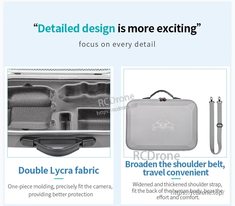 DJI Mini 4 Pro Carry Case, Double Lycra fabric and widened shoulder belt provide enhanced protection and comfort during travel.