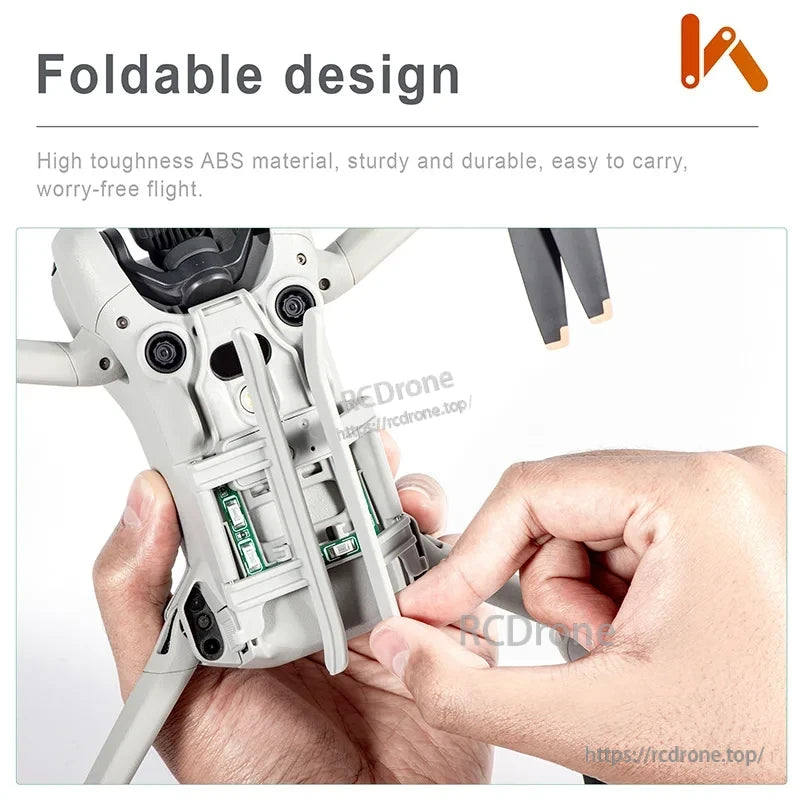 DJI Mini 4 Pro Landing Gear, Foldable, durable ABS drone; lightweight, portable, and built for reliable, worry-free flights.