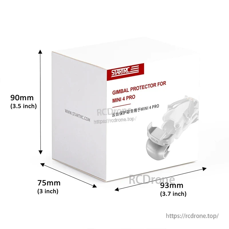 DJI Mini 4 Pro Lens Hood, STARTRC gimbal protector for DJI Mini 4 Pro, sized 90x75x93mm, safeguards camera during transport and storage.