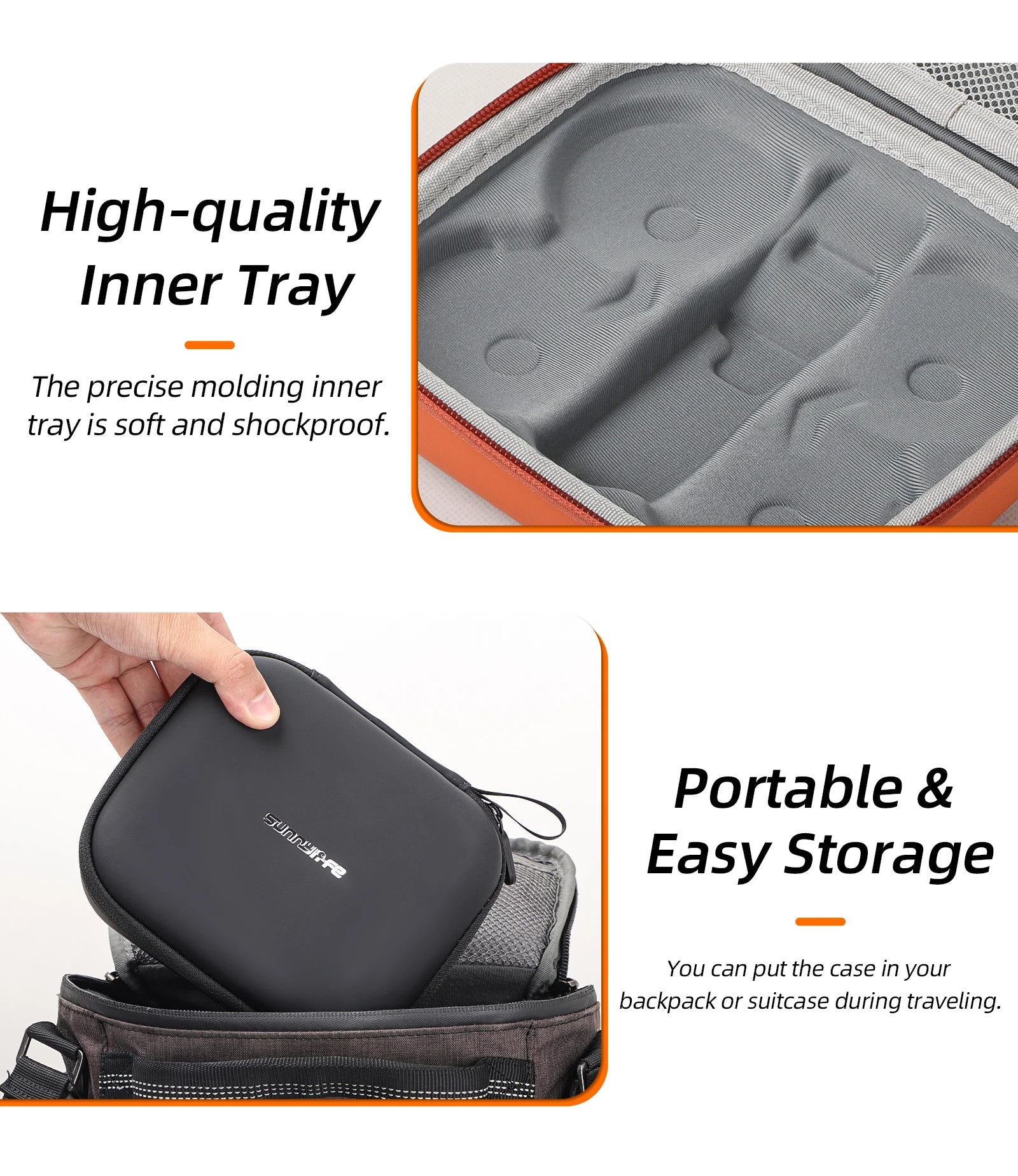 DJI Neo Drone Bag, High-quality inner tray with precision molding provides a soft and shockproof design for easy storage and travel.