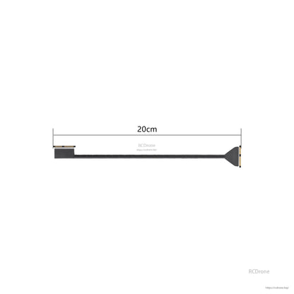 20 cm coaxial replacement lead with board connectors, straight cable view with length label