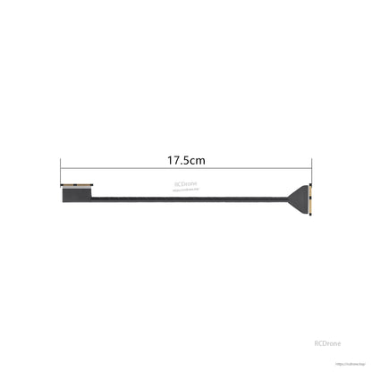17.5 cm coaxial lead with two small board connectors, length dimension shown above cable