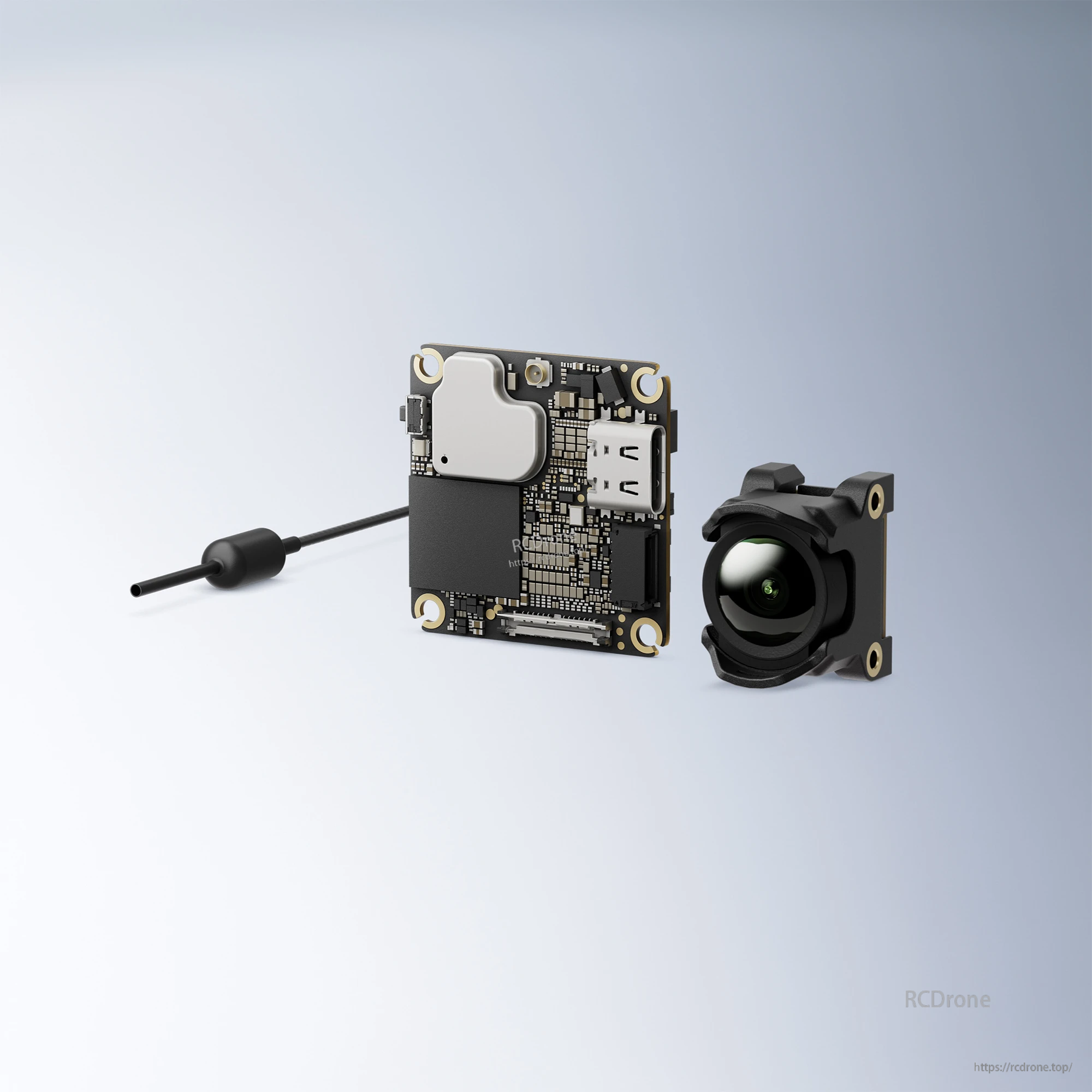 DJI O4 Wide Air Unit transmission module, wide-angle camera, and single antenna