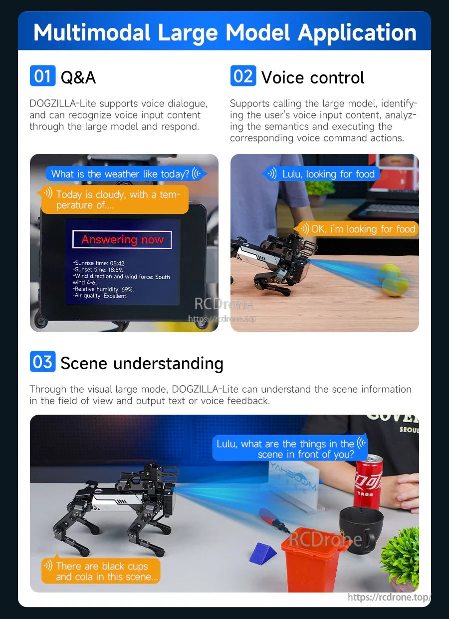 Multimodal large-model applications: Q&A, voice control, and scene understanding on DOGZILLA-Lite